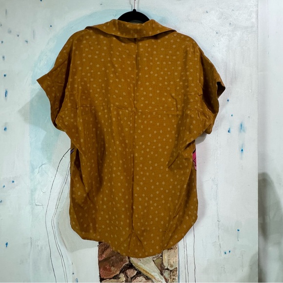 Blank London / Contemporary Boho Short Sleeved V-Neck Shirt / XS / Anthro - Picture 2 of 6
